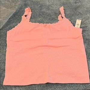 Aerie Lace-Trim Pink Cami Tank Top - Women's
